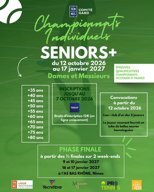 Championnat de tennis seniors - CDOS30